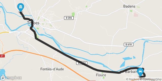 Itinéraire vers Trèbes