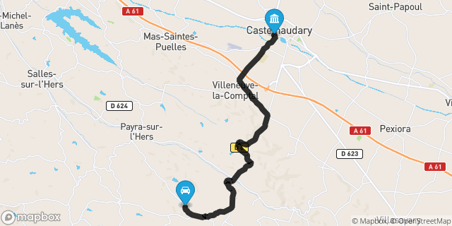 Itinéraire vers Castelnaudary