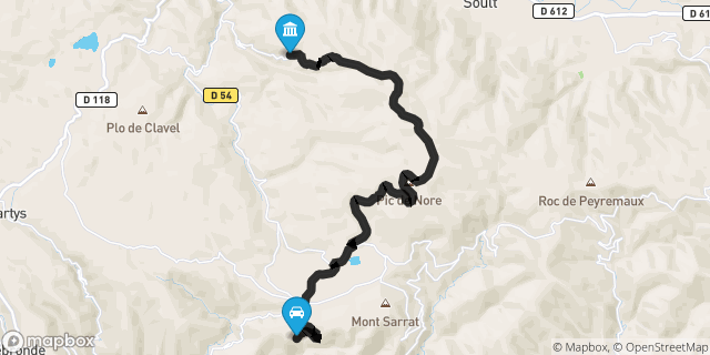 Itinéraire vers Mazamet