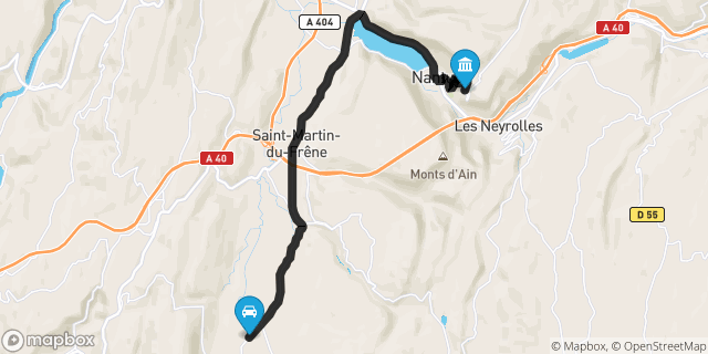 Itinéraire vers Nantua