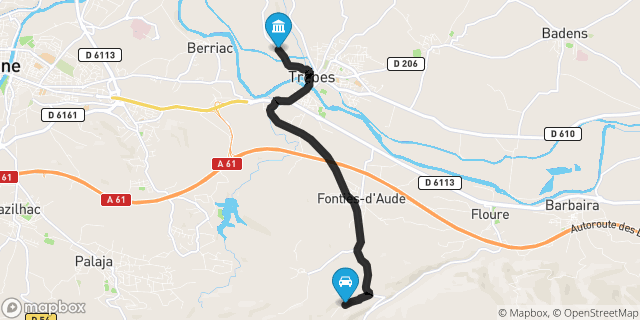 Itinéraire vers Trèbes