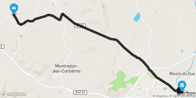 Itinéraire vers Narbonne