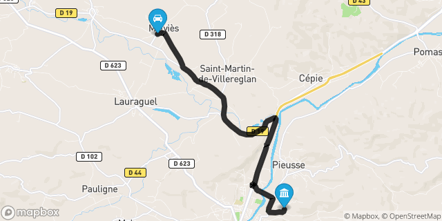 Itinéraire vers Limoux