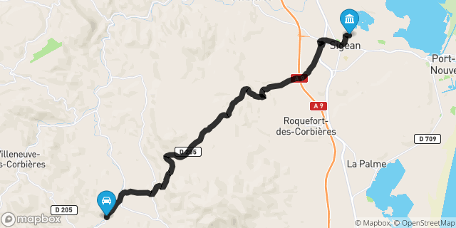 Itinéraire vers Sigean