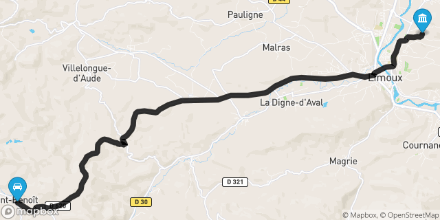 Itinéraire vers Limoux