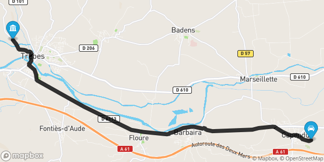 Itinéraire vers Trèbes