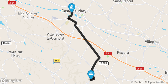 Itinéraire vers Castelnaudary