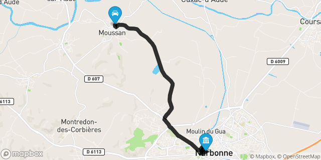 Itinéraire vers Narbonne