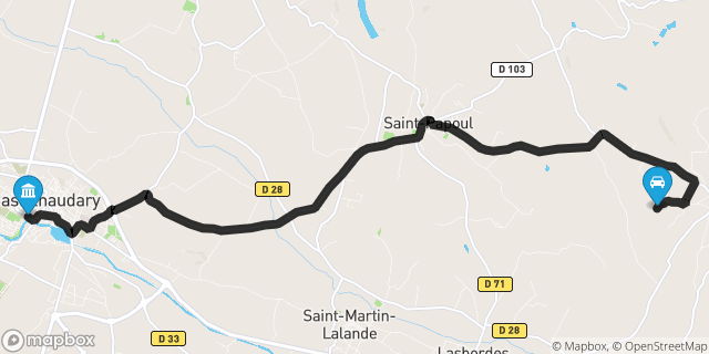 Itinéraire vers Castelnaudary