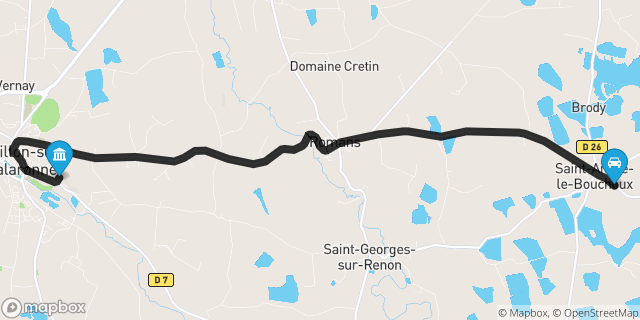 Itinéraire vers Châtillon-sur-Chalaronne