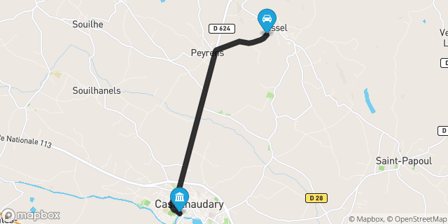 Itinéraire vers Castelnaudary