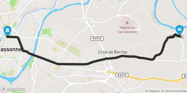 Itinéraire vers Carcassonne