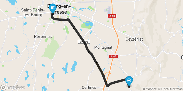 Itinéraire vers Bourg-en-Bresse