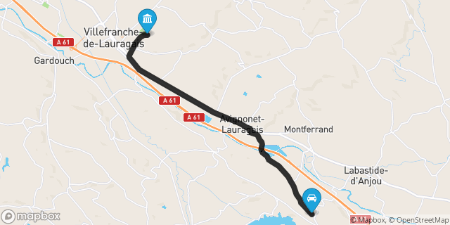 Itinéraire vers Villefranche-de-Lauragais