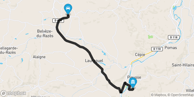 Itinéraire vers Limoux