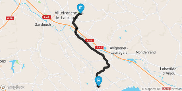 Itinéraire vers Villefranche-de-Lauragais
