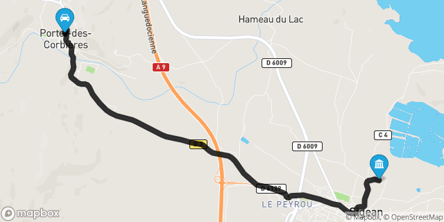 Itinéraire vers Sigean