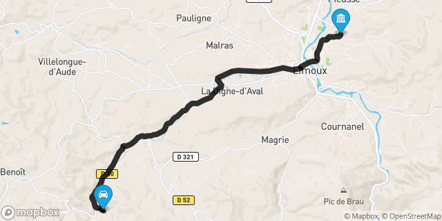 Itinéraire vers Limoux