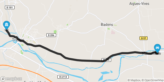 Itinéraire vers Trèbes