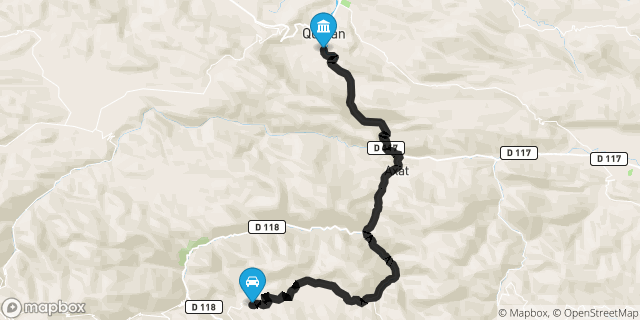 Itinéraire vers Quillan