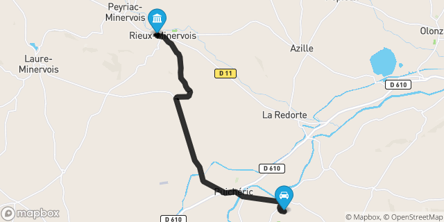 Itinéraire vers Rieux-Minervois