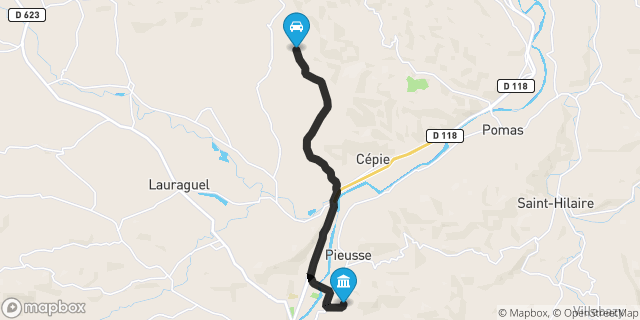Itinéraire vers Limoux