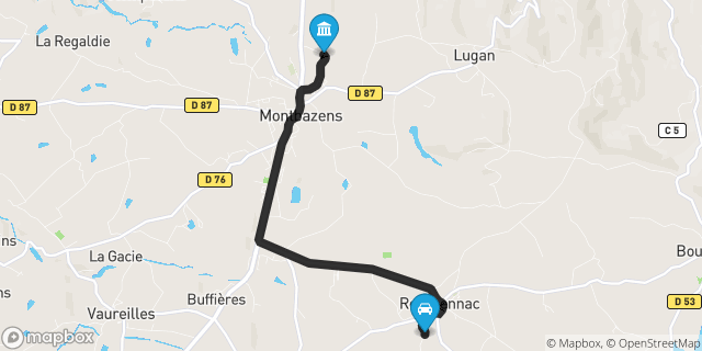 Itinéraire vers Montbazens