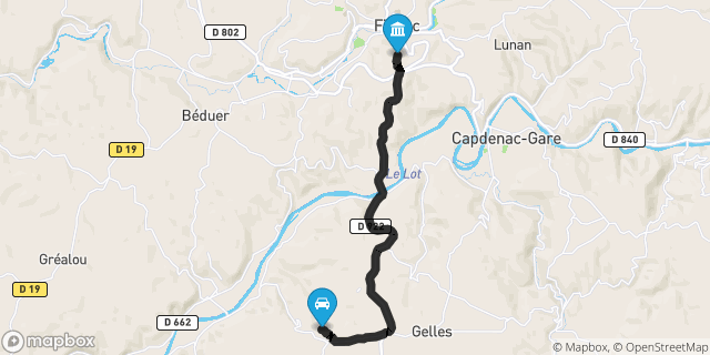 Itinéraire vers Figeac