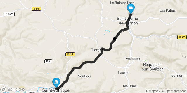 Itinéraire vers Saint-Affrique