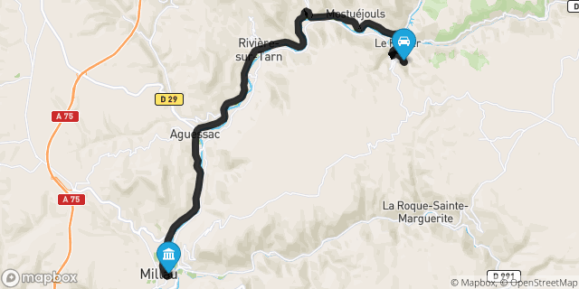Itinéraire vers Millau