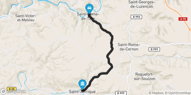 Itinéraire vers Saint-Affrique