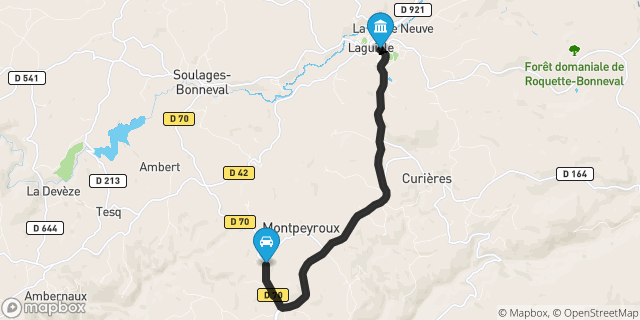 Itinéraire vers Laguiole