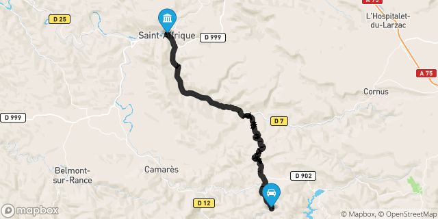Itinéraire vers Saint-Affrique