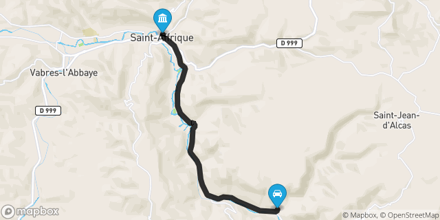 Itinéraire vers Saint-Affrique