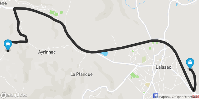Itinéraire vers Laissac