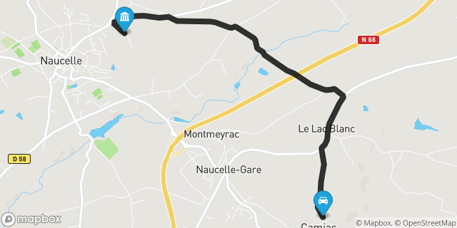 Itinéraire vers Naucelle