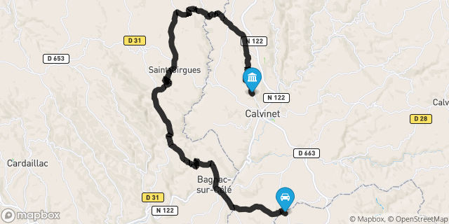 Itinéraire vers Maurs