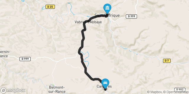 Itinéraire vers Saint-Affrique
