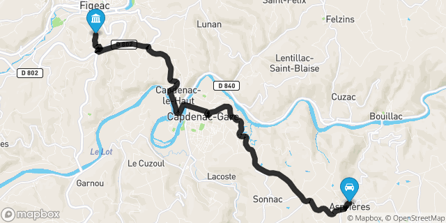 Itinéraire vers Figeac
