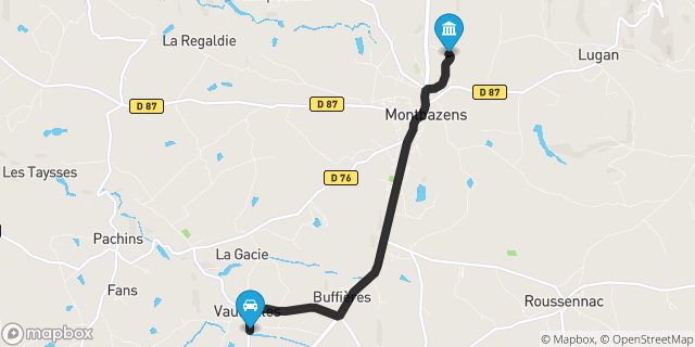 Itinéraire vers Montbazens