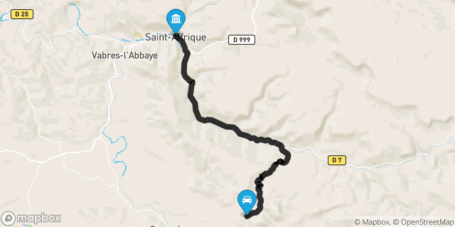 Itinéraire vers Saint-Affrique