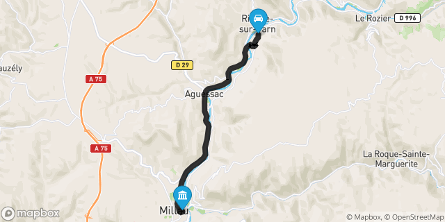 Itinéraire vers Millau