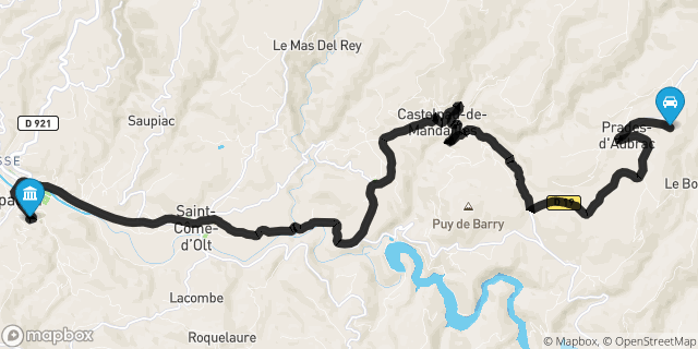 Itinéraire vers Espalion