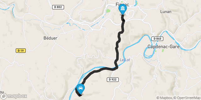 Itinéraire vers Figeac