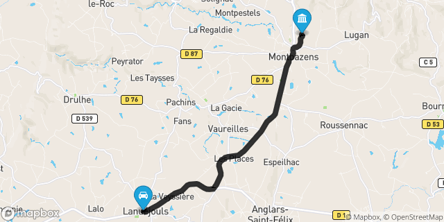 Itinéraire vers Montbazens