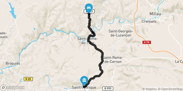 Itinéraire vers Saint-Affrique