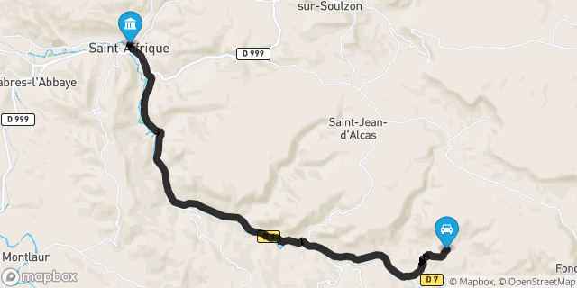 Itinéraire vers Saint-Affrique
