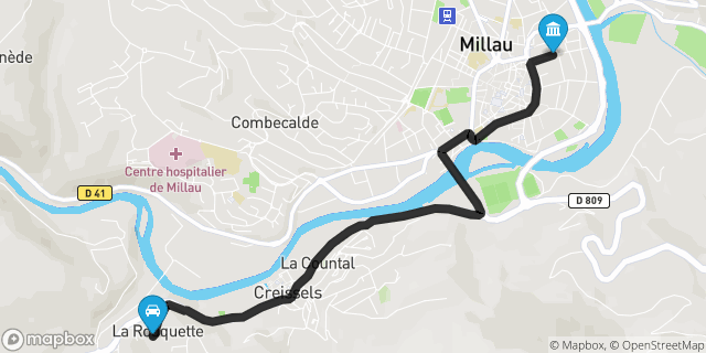 Itinéraire vers Millau