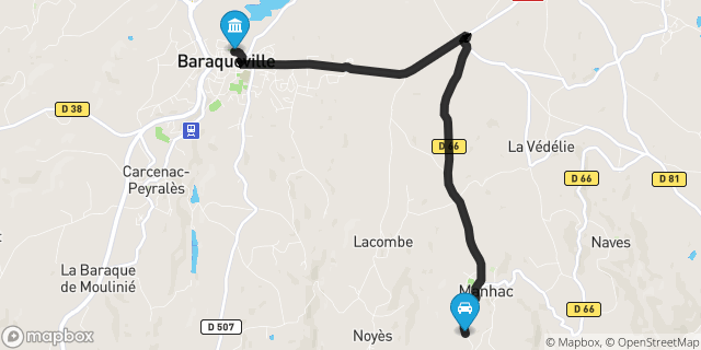 Itinéraire vers Baraqueville