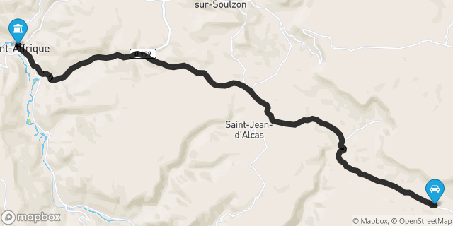 Itinéraire vers Saint-Affrique